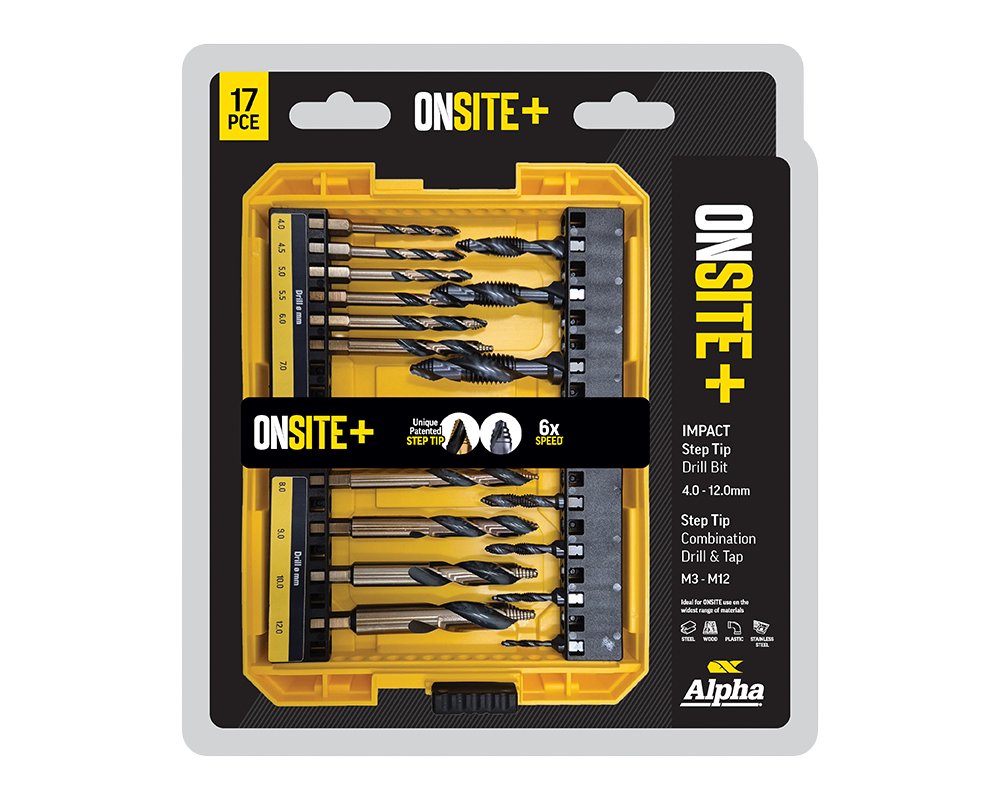 SM17DTST: 17 Piece Onsite+ Step Tip Drill Bit & Step Tip Combi Drill & Tap Set